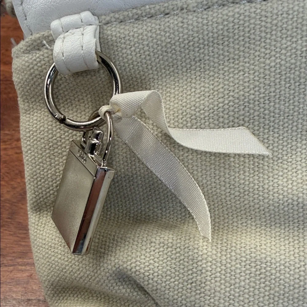 Chloe Parfum White and Cream Canvas Cosmetics Bag